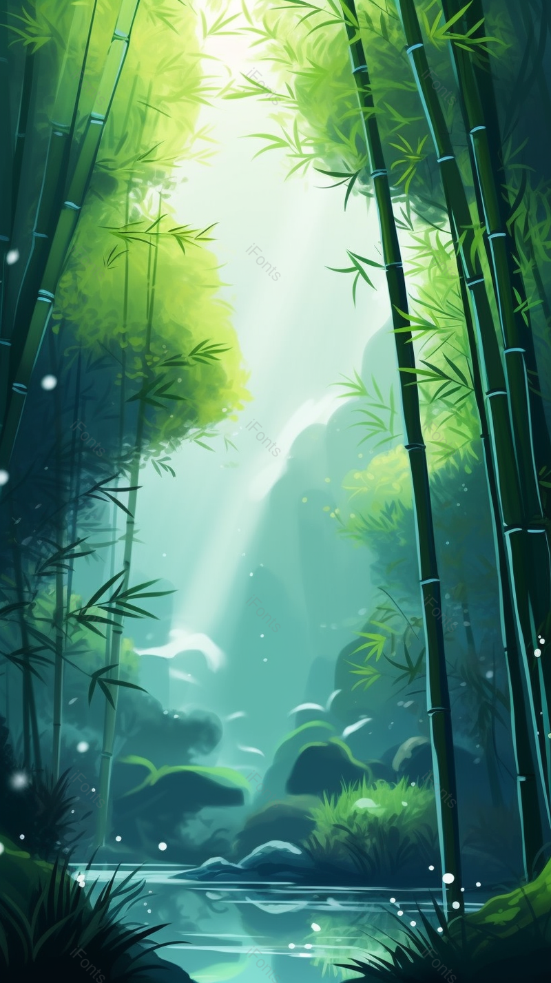 竹子背景绿色植物背景壁纸自然清新唯美画面背景环保宣传海报图竹林插画图,插画/手绘图,插画/手绘图库,插画/手绘图下载,插画/手绘